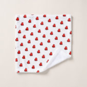 Bathroom Towel Sets Valentine's Day Red Hearts  バスタオルセット (ウォッシュタオル)