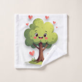 Bathroom Towel Sets Valentine's Day Tree Red Heart バスタオルセット (ウォッシュタオル)