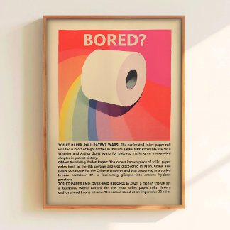 Bathroom Wall Art Retro Toilet Art Funny Toilet Ar ポスター