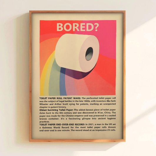 Bathroom Wall Art Retro Toilet Art Funny Toilet Ar ポスター