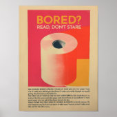 Bathroom Wall Art Retro Toilet Art Prints Funny Ba ポスター (正面)