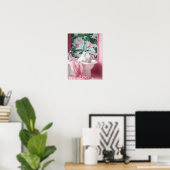 Bathroom White Cat in Bathtub Print, Funny Poster, ポスター (ホームオフィス)