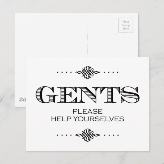 BathroomSign.jpg ポストカード (正面/裏面)