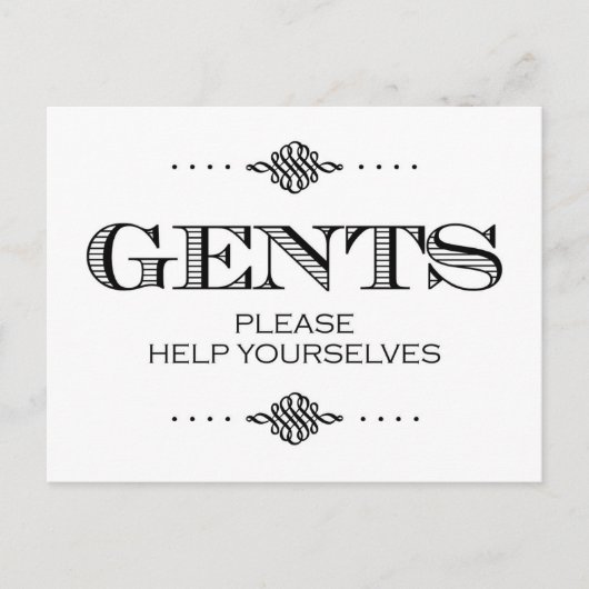 BathroomSign.jpg ポストカード (正面)