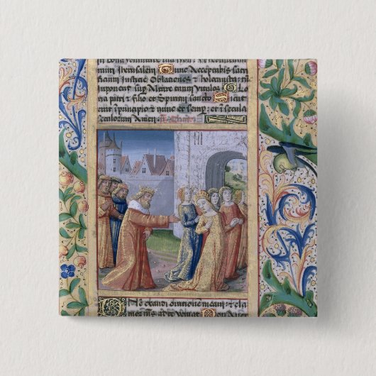 Bathshebaを切望しているデイヴィッド王 缶バッジ (正面)