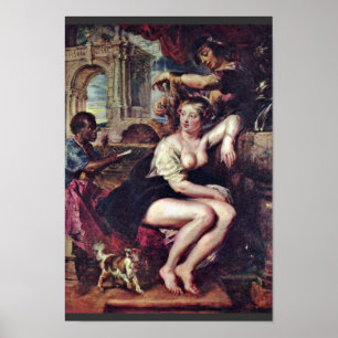 Bathsheba At The Fountain By Rubens, Peter Paul (B ポスター