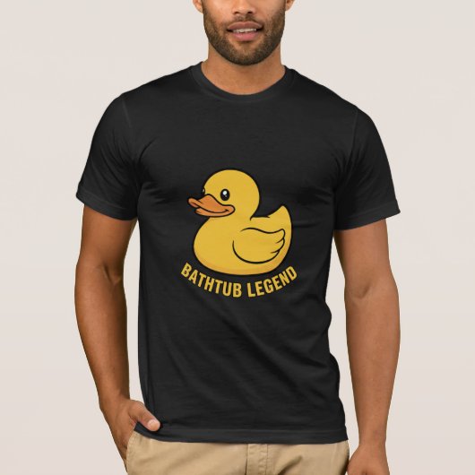 Bathtub Legend – Minimalist Rubber Duck Streetwear Tシャツ (正面)