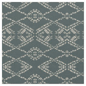 Batik boho black ikat monochrome geometric  ファブリック (クローズアップ)