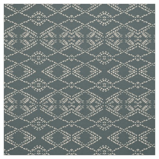 Batik boho black ikat monochrome geometric  ファブリック (見本)