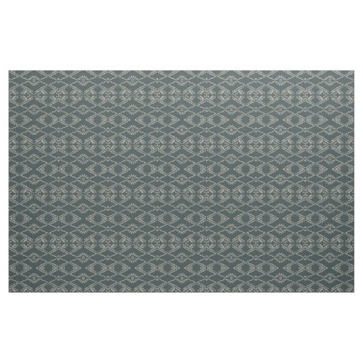 Batik boho black ikat monochrome geometric  ファブリック (ファットクウォーター)
