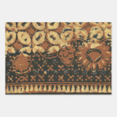 Batik Earthy Coffee Bean Elegant Rustic Rugged ラッピングペーパーシート (正面2)
