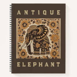 Batik Elephant Vintage Style Design,Elephant Retro ノートブック