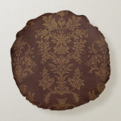 Batik Elephant Vintage Style Design, Retro  ラウンドクッション (裏面)