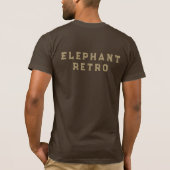Batik Elephant Vintage Style Design, Retro Tシャツ (裏面)