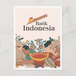 Batik Java Indonesia Travel ポストカード