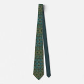 Batik Scroll Emerald and Gold Tie ネクタイ (正面)