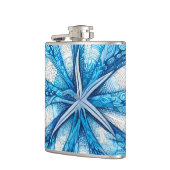 Batik Starfish Sand Dollar Blue Shells Beach フラスク (左)