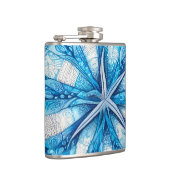 Batik Starfish Sand Dollar Blue Shells Beach フラスク (右)