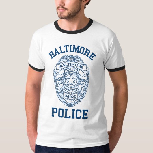 Batimoreの警察メリーランド Tシャツ (正面)