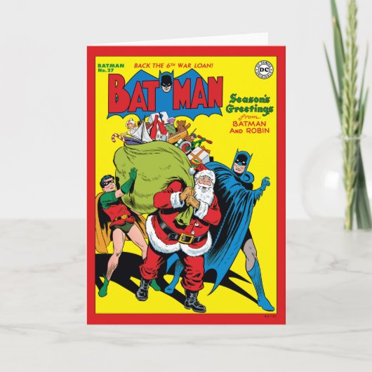BatmanとRobinからのシーズンの挨拶 シーズンカード (正面)