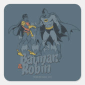 BatmanとRobinのグラフ動揺してィック スクエアシール (正面)