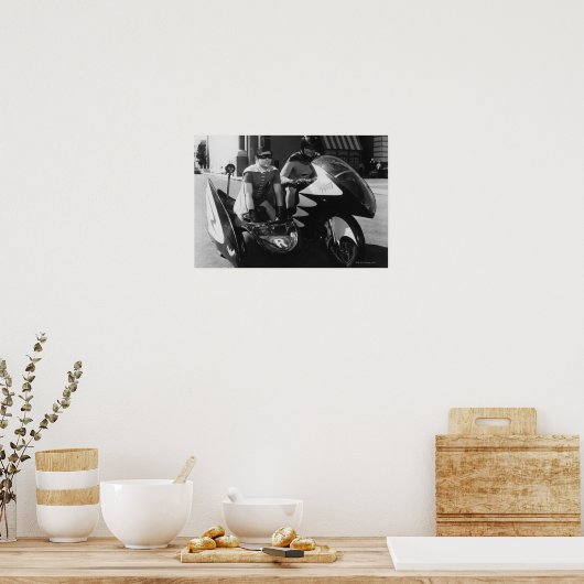 Batman and Robin in Batcycle ポスター (キッチン)