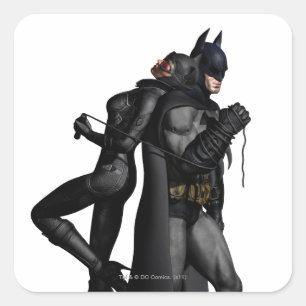 Batman Arkham City Batman and Catwoman スクエアシール