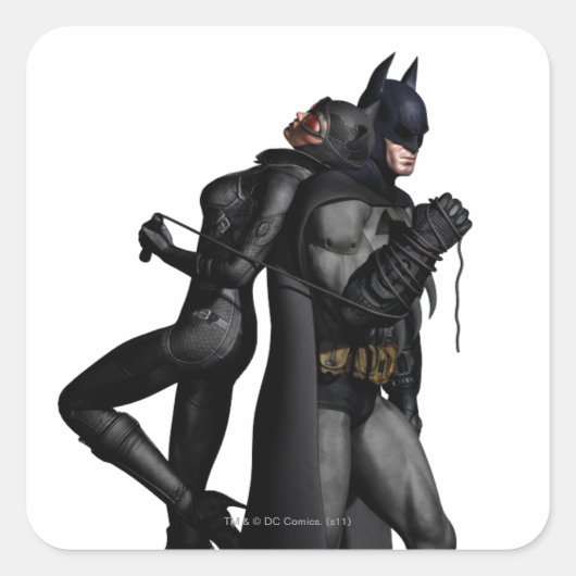 Batman Arkham City | Batman and Catwoman スクエアシール (正面)
