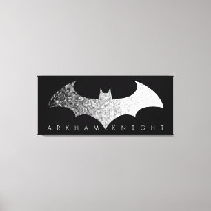 Batman Arkham Knightピクセルロゴ キャンバスプリント
