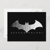 Batman Arkham Knightピクセルロゴ ポストカード (正面/裏面)