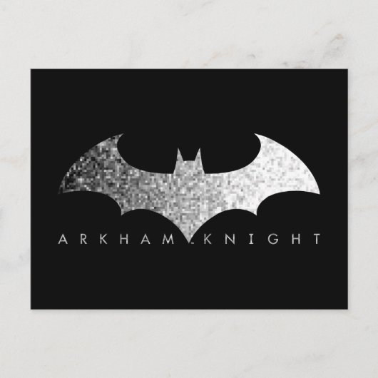 Batman Arkham Knightピクセルロゴ ポストカード (正面)