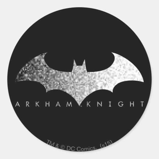 Batman Arkham Knightピクセルロゴ ラウンドシール (正面)
