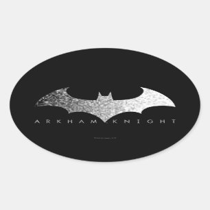 Batman Arkham Knightピクセルロゴ 楕円形シール