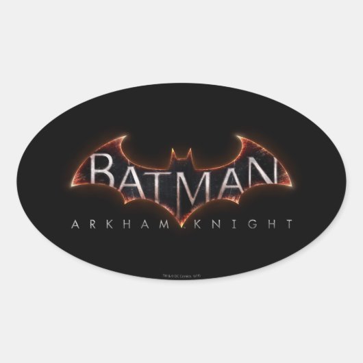 Batman Arkham Knight Logo 楕円形シール (正面)
