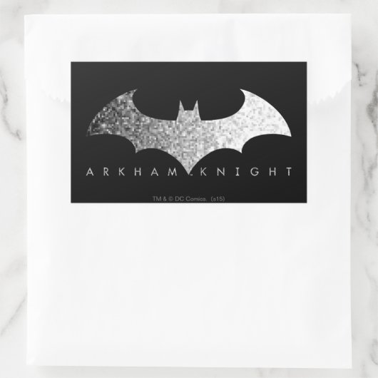 Batman Arkham Knight Pixel Logo 長方形シール (バッグ)