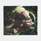 Batman Bane Bat Swarm Illustration フリースブランケット (正面(横))