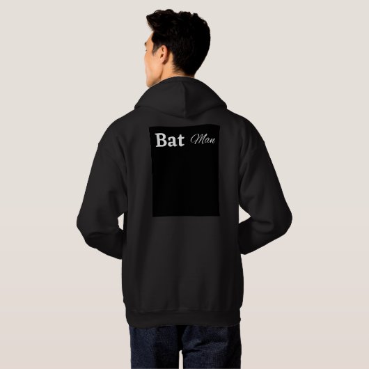Batman black hoodie パーカ (裏面フル)