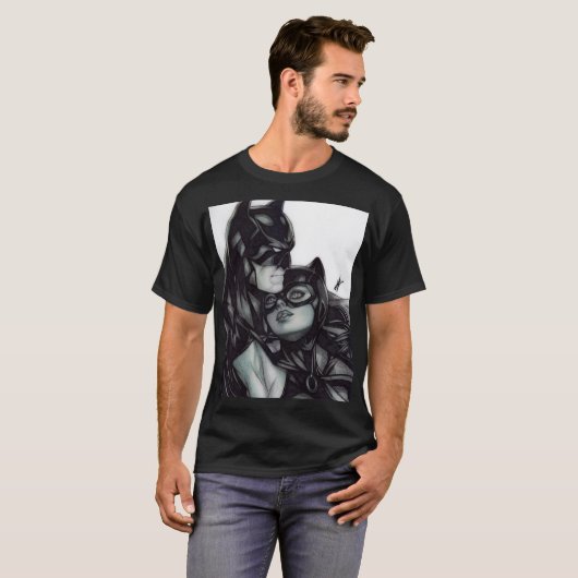 Batman & Catwoman ~ Bruce wayne & Selina Kyle Tシャツ (正面フル)