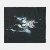 Batman Catwoman Faces of Evil Cover Illustration フリースブランケット (正面(横))