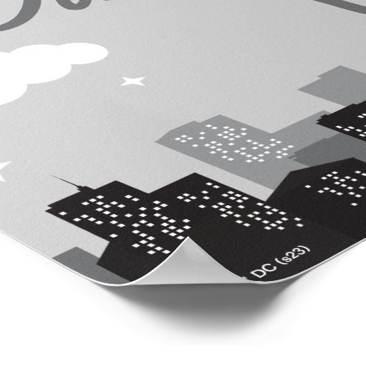 Batman First Birthday - 12 Month Photo Collage ポスター (角)