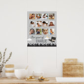 Batman First Birthday - 12 Month Photo Collage ポスター (キッチン)