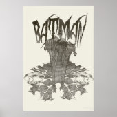 Batman | Graphic Novel Pencil Sketch Beige Logo ポスター (正面)