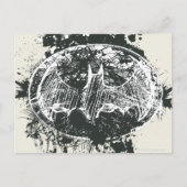 Batman Grunge Splatter Sketch ポストカード (正面)