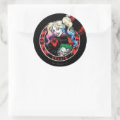 Batman | Harley Quinn Winking With Mallet ラウンドシール (バッグ)