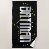 Batman High Tech Nameグラフィック ビーチタオル (正面)