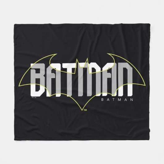 Batman High Tech Nameグラフィック フリースブランケット (正面(横))