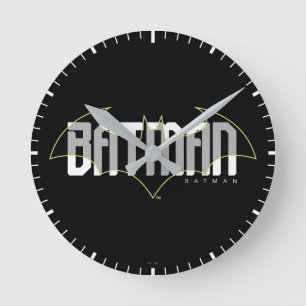 Batman High Tech Nameグラフィック ラウンド壁時計