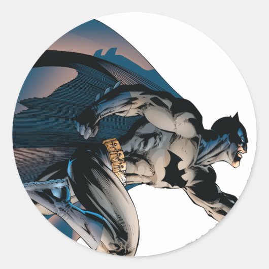 Batman Leaping Side View ラウンドシール (正面)