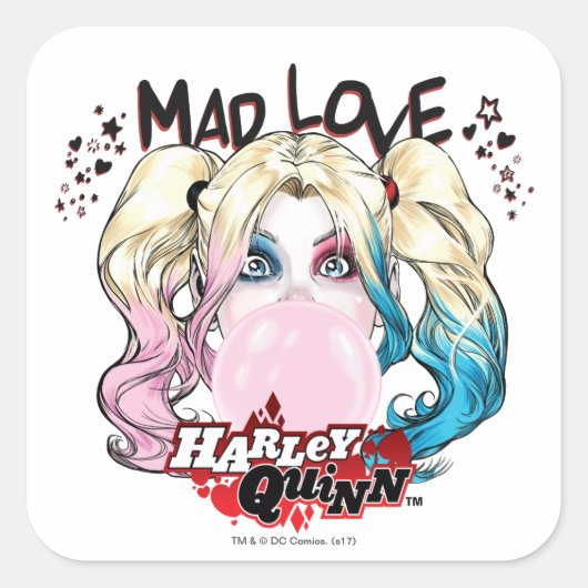 Batman | Mad Love Harley Quinn Chewing Bubble Gum スクエアシール (正面)