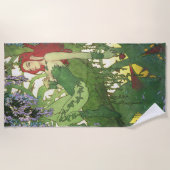 Batman Rebirth Poison Ivy Cover Illustration ビーチタオル (正面)